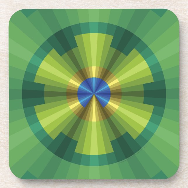 Dessous-de-verre Peacock Illusion Square Coaster (Devant)
