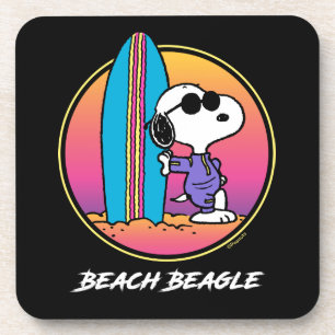 Dessous-de-verre Peanuts   Snoopy Beach Beagle