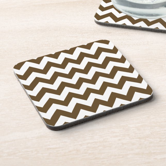Dessous-de-verre Pecan Neutral Chevron (Côté gauche)