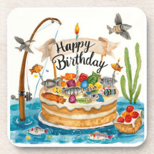 Dessous-de-verre Pêche Anniversaire Pêcheurs Pêcheurs fête