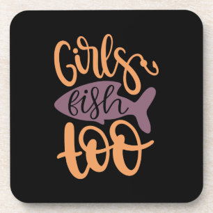 Dessous-de-verre Pêche Art Girls Fish Too