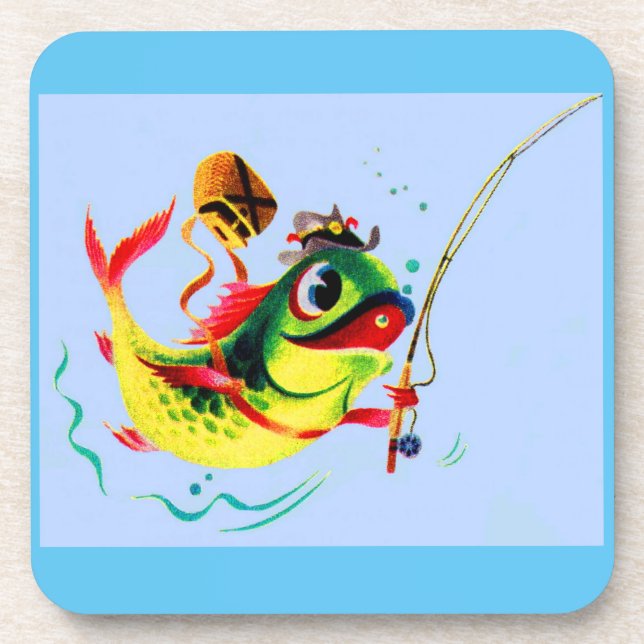 Dessous-de-verre Pêche du poisson dans les années 1940 (Devant)