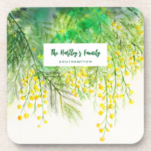 Peinture à l'aquarelle jaune de Mimosa