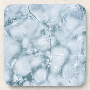 Dessous-de-verre Peinture à l'huile de surface de glace fissurée (s