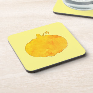 Dessous-de-verre Peinture aquarelle citrouille