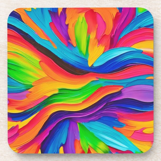 Dessous-de-verre Peinture arc-en-ciel (Devant)