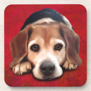 Dessous-de-verre Peinture beagle Art Chien Art