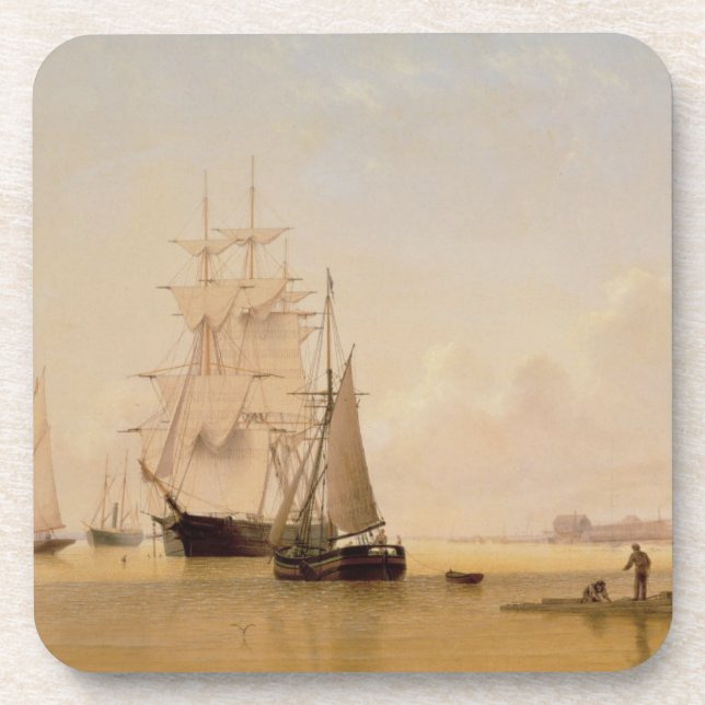 Dessous-de-verre Peinture de bateau (huile sur la toile) 2 (Devant)