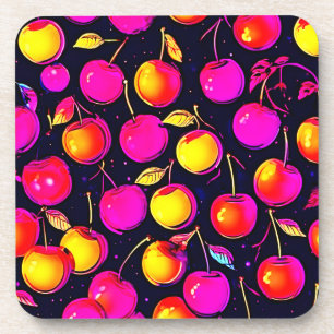 Dessous-de-verre Peinture de chien de surf coloré