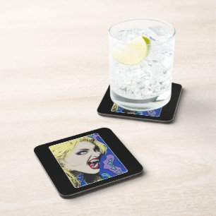 Dessous-de-verre Peinture "Kiss Hard" sur un