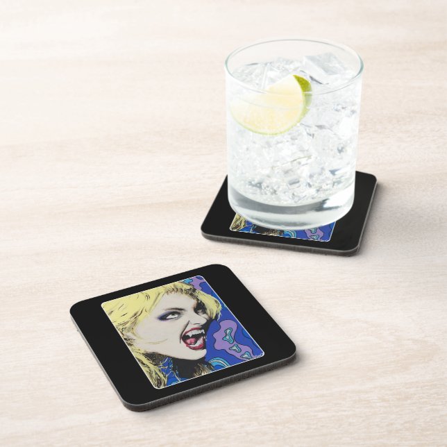 Dessous-de-verre Peinture "Kiss Hard" sur un (Côté Droit)