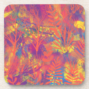 Dessous-de-verre Peinture multicolore Texture Beverage Coaster