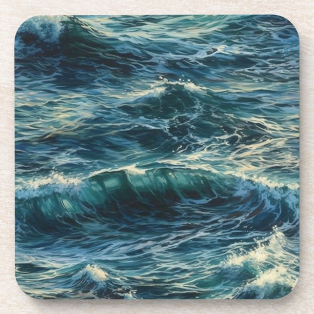 Dessous-de-verre Peinture Sea Surgers Peinture Beverage Coaster (Devant)