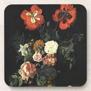 Dessous-de-verre Peinture vintage Vie morte avec Fleurs