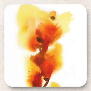 Dessous-de-verre Peintures florales abstraites 2 d'aquarelle