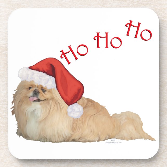 Dessous-de-verre Pekingese Santa Claus (Devant)