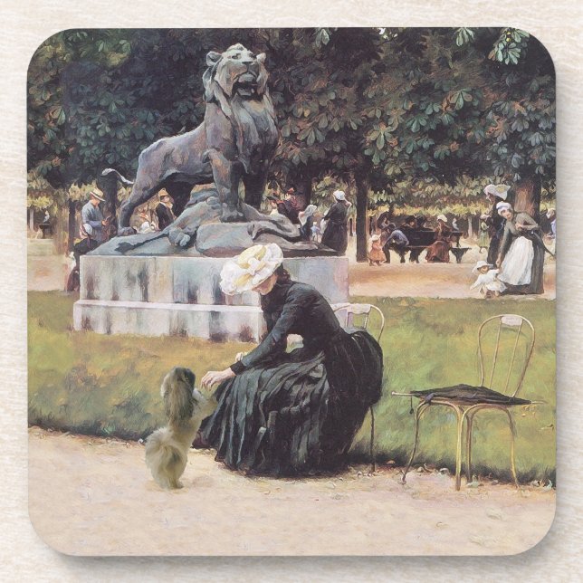 Dessous-de-verre Pékinois dans le parc (Devant)
