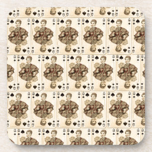 Dessous-de-verre Pelles vintages de la Reine de collage de cartes