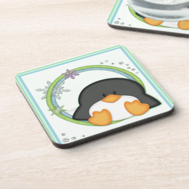 Dessous de verre Penguin de Noël (Côté gauche)