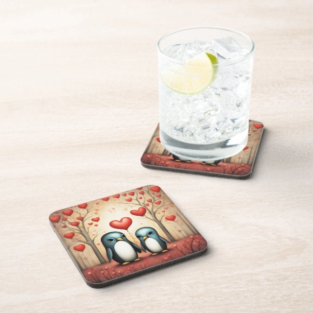 Dessous-de-verre Penguin Love 3 (Côté Droit)