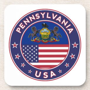 Dessous-de-verre Pennsylvanie autocollant, étui téléphonique, sac f