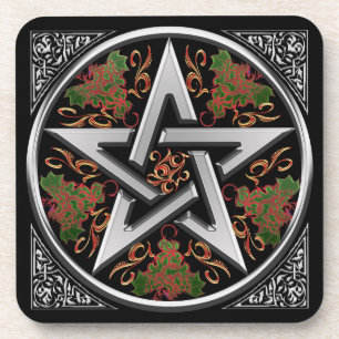 Dessous-de-verre Pentagone étoilé celtique de dragon