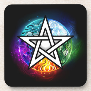 Dessous-de-verre pentagramme du Wiccan