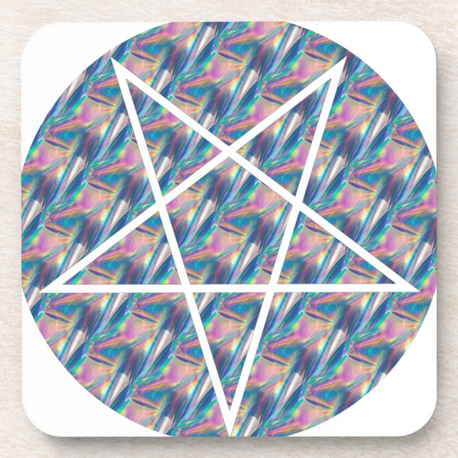 Dessous-de-verre pentagramme hologramme (Devant)