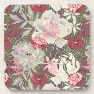 Dessous-de-verre Peonies rose rose fleurs fleurs jardin fleurie bou