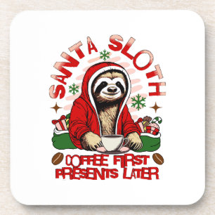 Dessous-de-verre Père Noël café paresseux