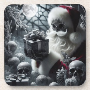 Dessous-de-verre Père Noël de Noël gothique   Père Noël de vacances