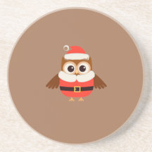 Dessous de verre père Noël Owl