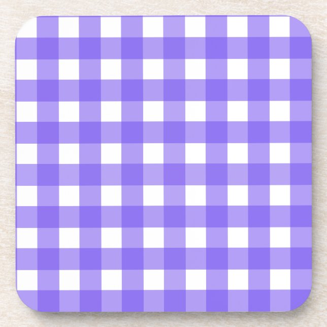 Dessous-de-verre Periwinkle and white gingham (Devant)