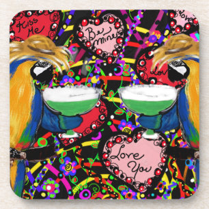 Dessous-de-verre Perroquets de la Saint-Valentin
