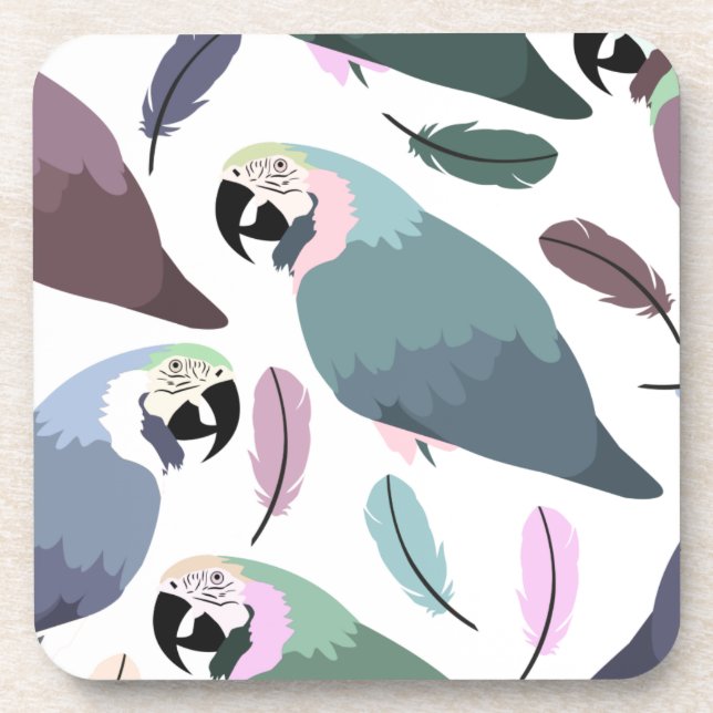 Dessous-de-verre Perroquets modernes motif tropical  (Devant)