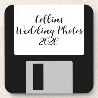 Dessous-de-verre Personalize Wedding Photos Floppy Disk Coaster - 6