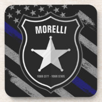 Personalized NAME Police Officer Sheriff Cop Flag