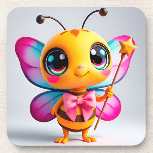 Dessous-de-verre Personnage de fée abeille de dessin animé adorable