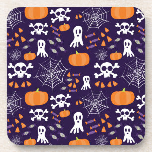 Dessous-de-verre Personnages amusants et effrayants d'Halloween
