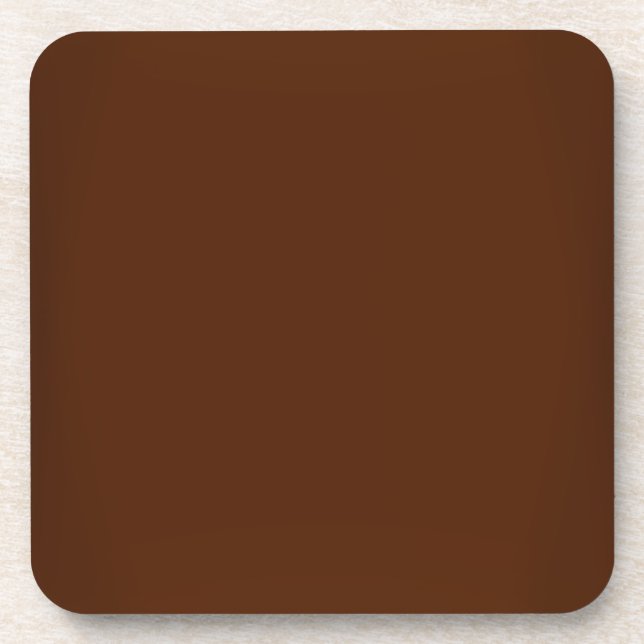 Dessous-de-verre Personnalisable brun chocolat moderne (Devant)