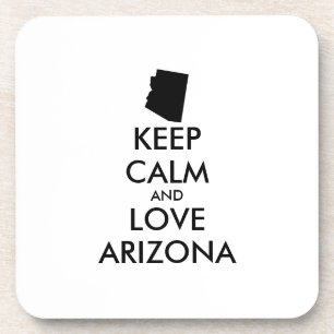 Dessous-de-verre Personnalisable KEEP CALM et LOVE ARIZONA