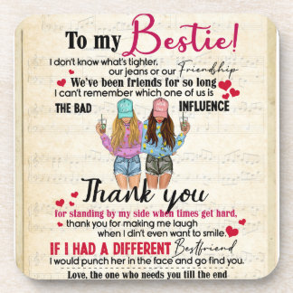 Dessous-de-verre Personnalisé À Mon Bestie