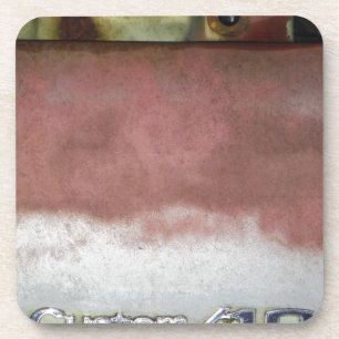 Dessous-de-verre personnalisé de luxe rose et blanc