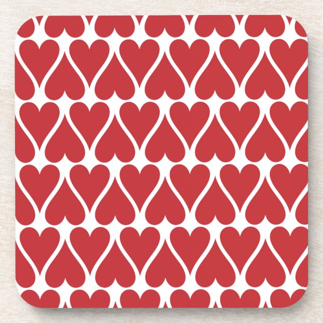 Dessous-de-verre Personnaliser Red Hearts (Devant)