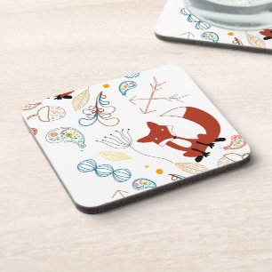 Dessous-de-verre Personnaliser Renard Moderne Motif de Campagne