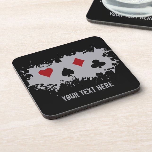Dessous de verre personnalisés Card Splash (Côté gauche)