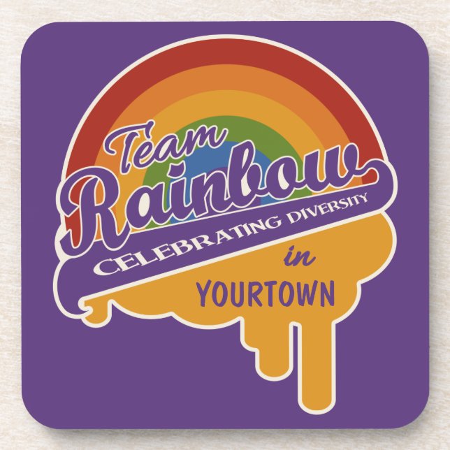 Dessous de verre personnalisés de l'équipe Rainbow (Devant)