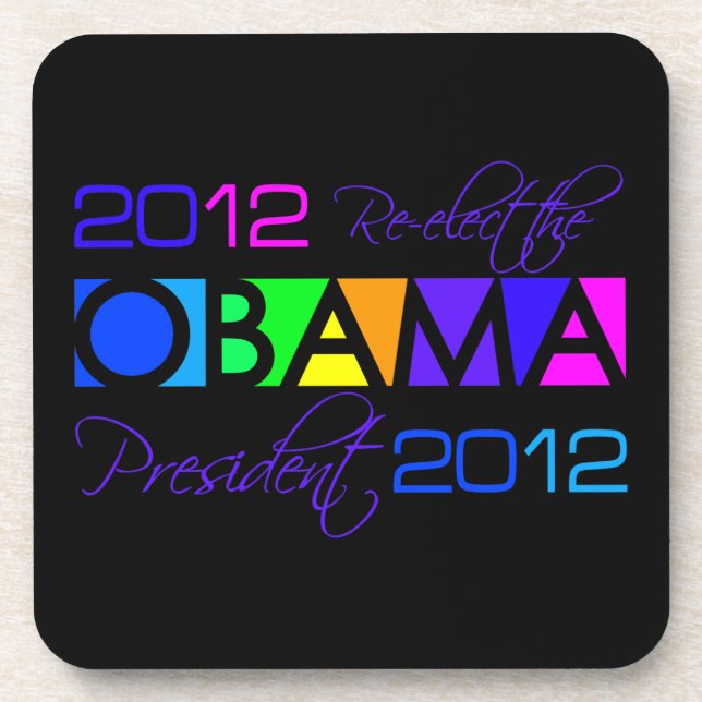 DESSOUS DE VERRE personnalisés OBAMA 2012 (Devant)