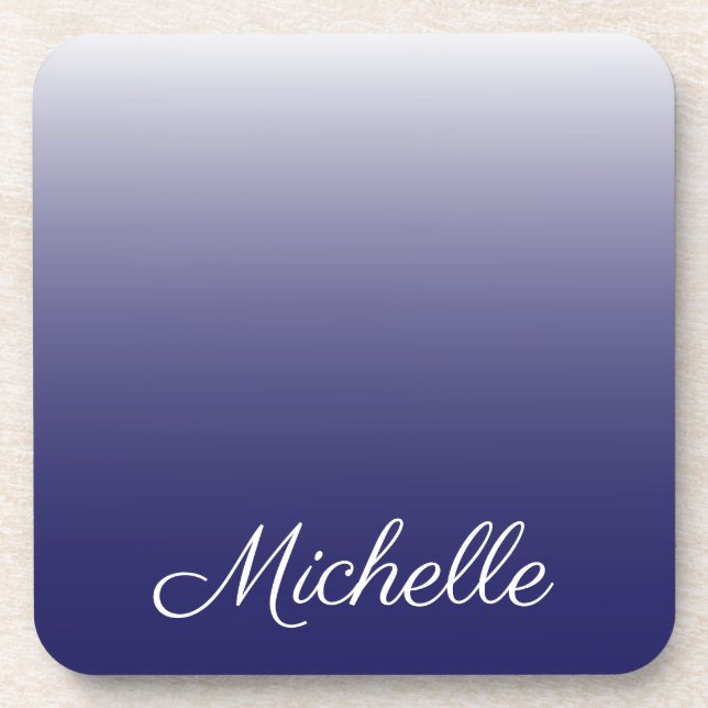 Dessous-de-verre Personnalized gradient ombre navy blue (Devant)