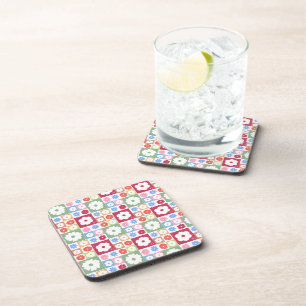 Dessous-de-verre Pétales dans le silence 05. Motif floral.